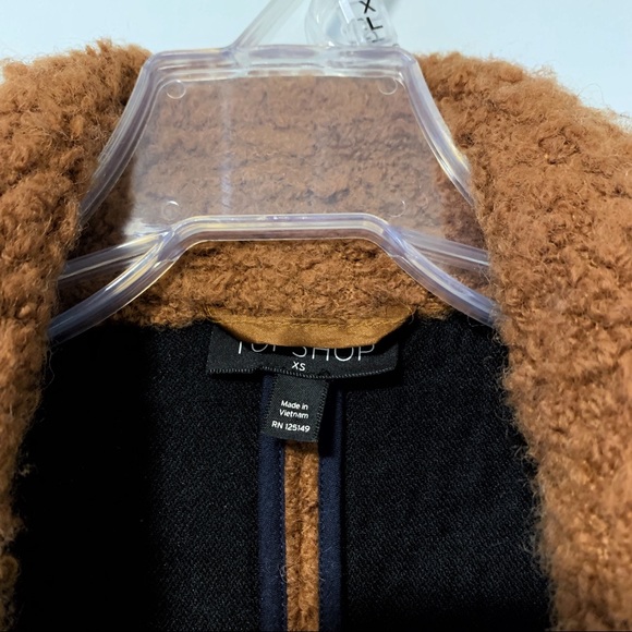 TOPSHOP Wool Teddy Coat - Picture 4 of 6